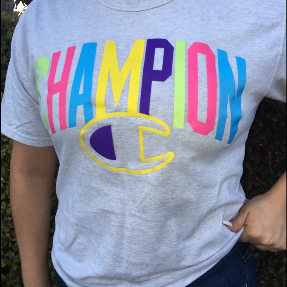 Unisex colorful champion tee